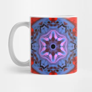 Psychedelic Hippie Red and Blue Mug